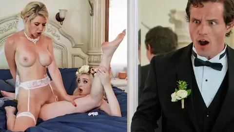 The Groom Catches The Wifey Scissoring A Lesbo