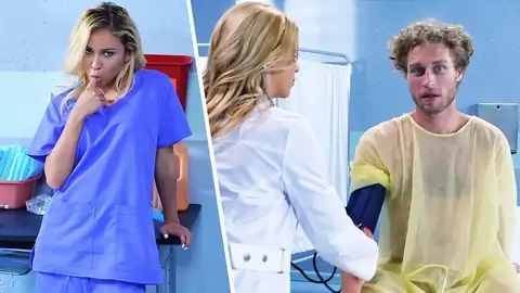 The Mummy Is Surprised While A Teen Is Giving A Hand-job